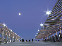 LED lights in the South Entry Parking Structure reduce energy use.